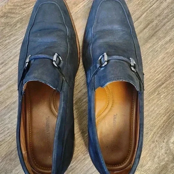 Johnston & Murphy Everett Black Suede Bit Loafers Dress Shoes Men Size 13 - Picture 2 of 8